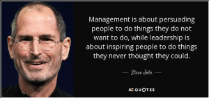 Steve Jobs with leadership quote